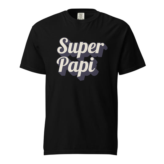 T-shirt teinté lourd unisexe -Super Papi.