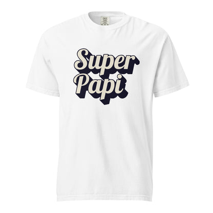 T-shirt teinté lourd unisexe -Super Papi.